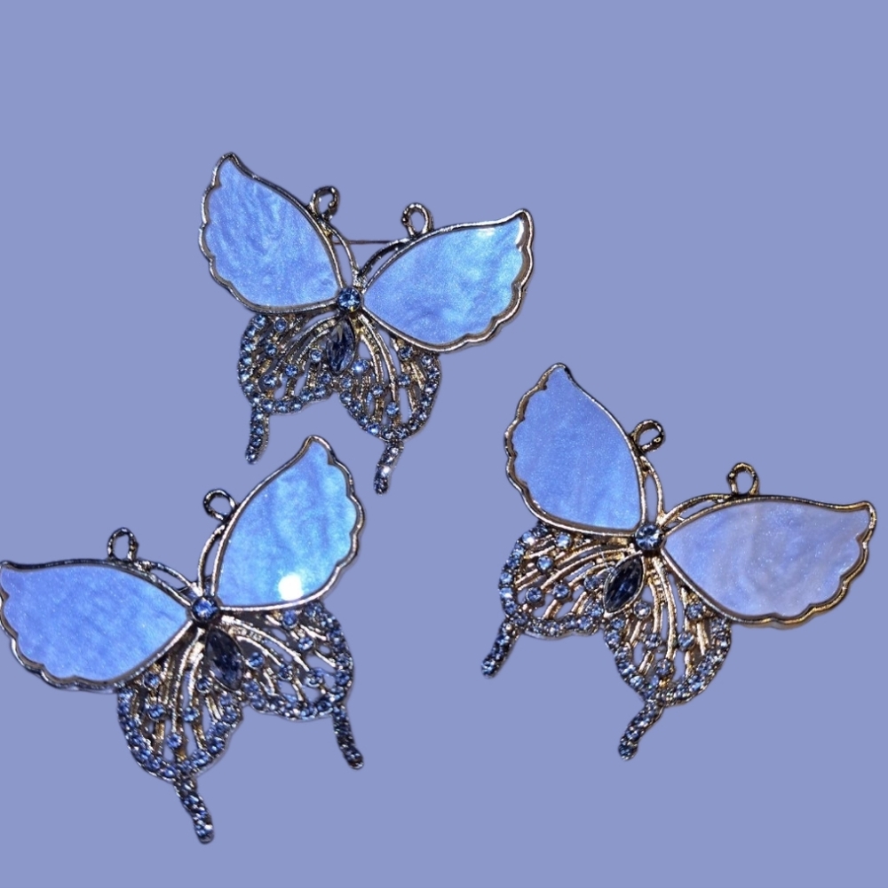 "3" Butterfly ABALONE Pins - Picture 1 of 4